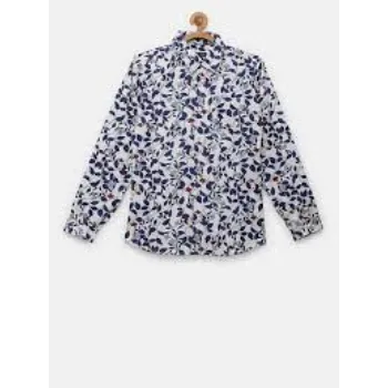 Grey Floral Printed Shirts